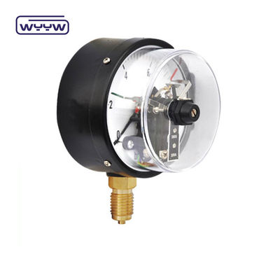 quality  63mm Electric Contact Pressure Gauge Bottom Connection No Oil Filled factory