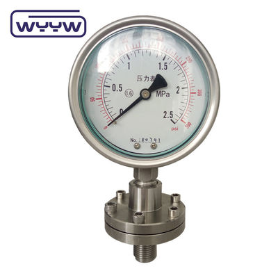 quality  60mm Diaphragm Pressure Gauge SS316 Industrial Pressure Meter factory