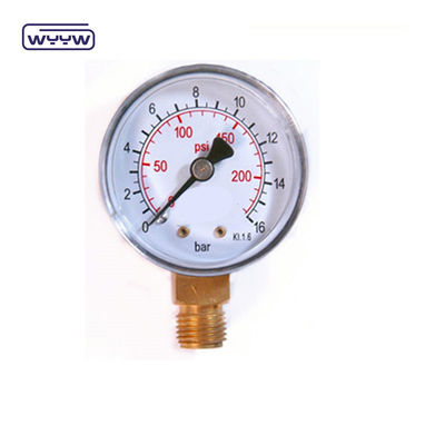quality  60mm Air Stainless Steel Pressure Gauge Dual Scale Bottom Connection factory