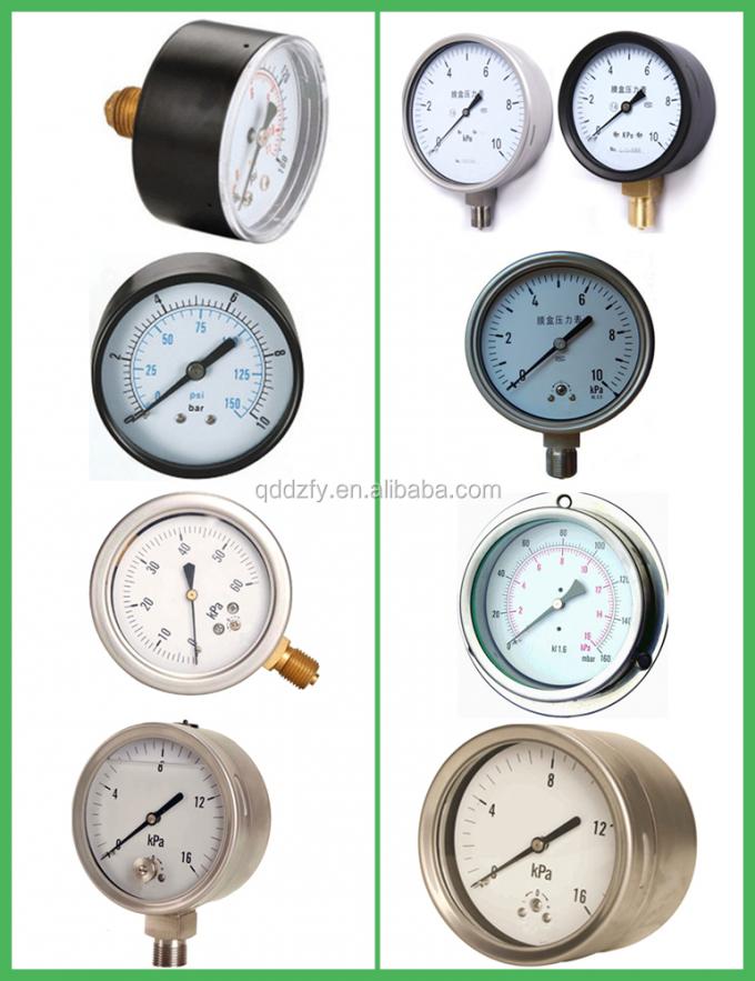Manometer Bellows 80mm Kpa Mbar Bellows Pressure Gauge Low Pressure Manometer Radial ...