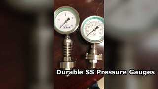 Sanitary Diaphragm Pressure Gauge with heat fin,Oil-filled,stainless steel,