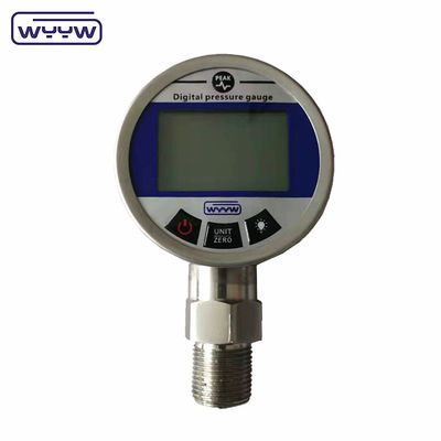 0.1% 0.2% High Precision Digital Pressure Gauge Stainless Steel With Rubber Cover