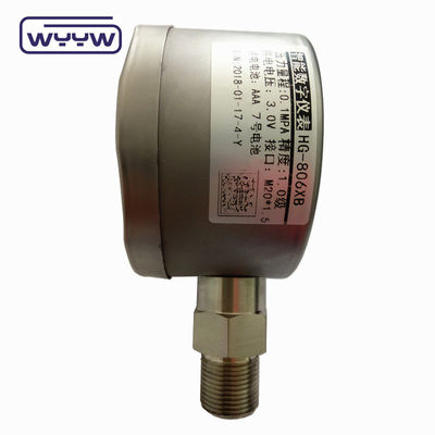 60mm Stainless Steel Digital Pressure Gauge Manometer With LCD Display