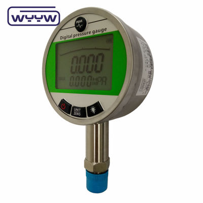 5 Digit Digital Pressure Gauge 100mm High Accuracy With  LCD Battery