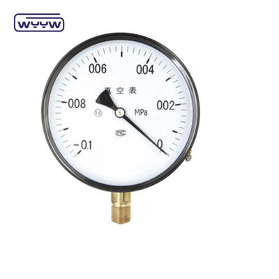 Bottom Mount Vacuum Pressure Gauge 100mm With Black Steel Case