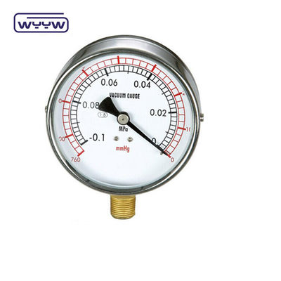 Bottom Mount Negative Pressure Meter 2.5" Industrial Vacuum Gauge