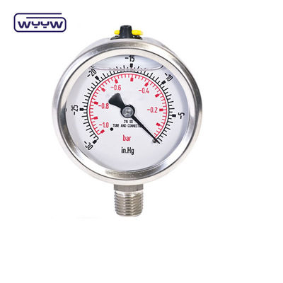 Bottom Mount Negative Pressure Meter 2.5" Industrial Vacuum Gauge