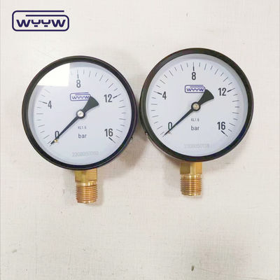 manufacturer wholesaler 100mm 1/2&quot;bsp bottom 0-16bar kl1.6 cheap pressure gauge