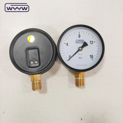 manufacturer wholesaler 100mm 1/2&quot;bsp bottom 0-16bar kl1.6 cheap pressure gauge