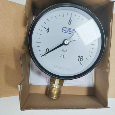 manufacturer wholesaler 100mm 1/2&quot;bsp bottom 0-16bar kl1.6 cheap pressure gauge