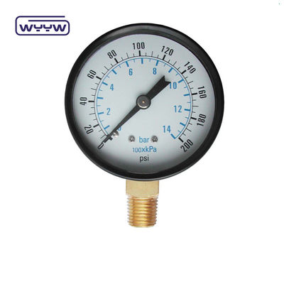 manufacturer wholesaler 100mm 1/2&quot;bsp bottom 0-16bar kl1.6 cheap pressure gauge