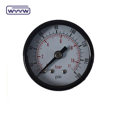 60MM  0-10 kgcm2 &amp; 150 psi Black steel case White dial manometer for water pressure