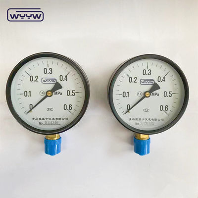 general black steel case 100mm standard bottom M20X1.5 mount bourdon tube manometer 1,6 mpa