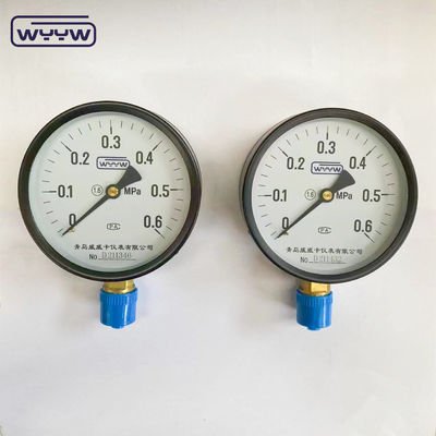 general black steel case 100mm standard bottom M20X1.5 mount bourdon tube manometer 1,6 mpa