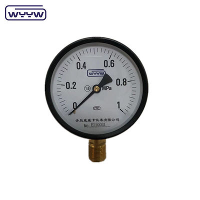 water pipe pressure gauge factory 100mm 4 inch M20X1.5 black steel cheap price manometer 20 psi