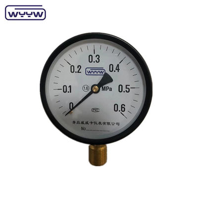 water pipe pressure gauge factory 100mm 4 inch M20X1.5 black steel cheap price manometer 20 psi