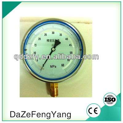 Dial Size Pressure Gauge Precision Manometer With Black Steel Case