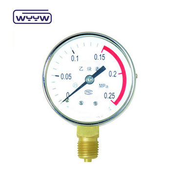 50mm bottom  2&quot; acetylene pressure gauge