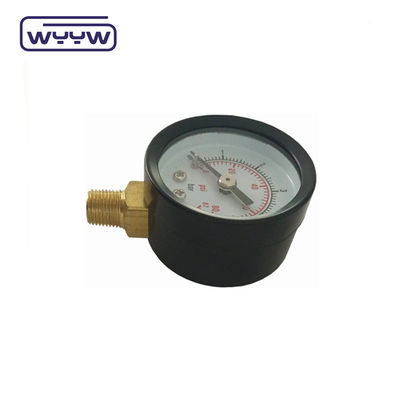 Bottom 40mm 1.5' Argon Gas Pressure Gauge Plastic Material