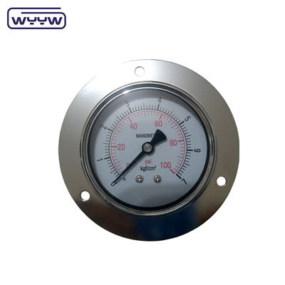 4" Air Manometer Front Flange Pressure Gauge Back Mount