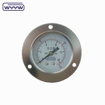 4" Air Manometer Front Flange Pressure Gauge Back Mount