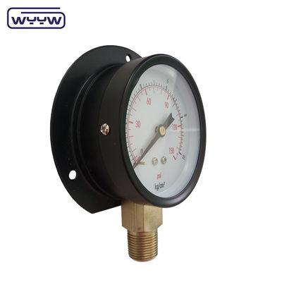 75mm Flange Type Economy Pressure Gauge Kg And Psi Bottom Mount