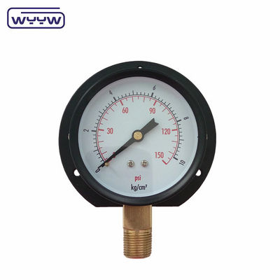 75mm Flange Type Economy Pressure Gauge Kg And Psi Bottom Mount