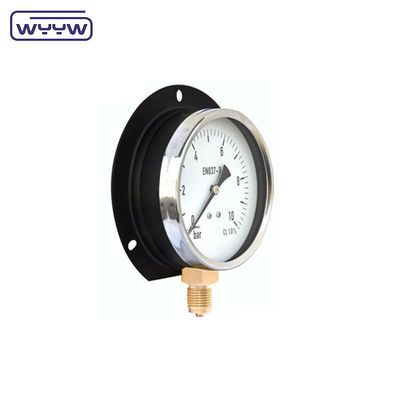 Black Steel Type Wall Mounted Pressure Gauge 100mm Dial 1 year Warranty