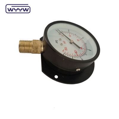Black Steel Type Wall Mounted Pressure Gauge 100mm Dial 1 year Warranty