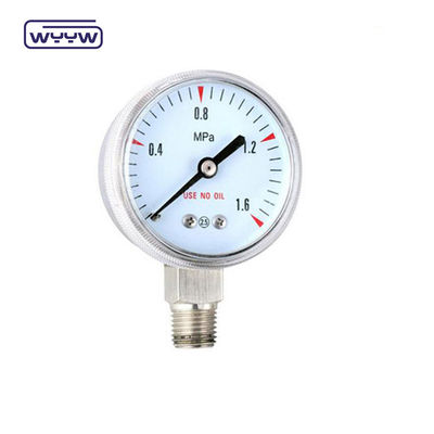 50mm Medical Oxygen Gas Cylinder Pressure Gauge 2.5% Accuracy