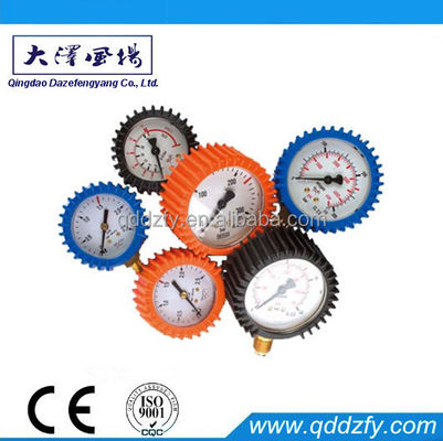 60mm Economy Pressure Gauge Manufacturer With Rubber Protective Cover