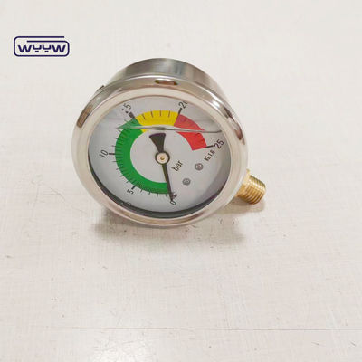 CE Approval EN837-1 Glycerine Oil Filling Hydraulic 0-25 Bar G1/4&quot; Oil Filled Color Pressure Gauge