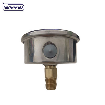 En837-1 63mm rear all stainless steel brass bourdon tube pressure gauge 0-20bar/0-300psi 1/4&quot;NPT thread