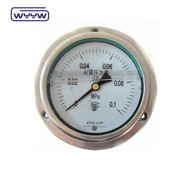 Panel Mount 4&quot; 1/2&quot;NPT Or BSP Bar Psi Double Scale Liquid Oil Filling PG100 Series Stainless Pressure Gauge