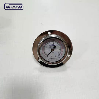 CE approved 63mm EN837-1 glycerine oil filled bar psi double scale pressure gauge with front flange