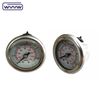 40mm ceneter back OEM 1/4"bsp npt 1.5 inch face glycerin filled pressure gauge