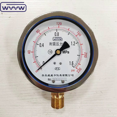 New product bayonet chromed case 1/2"bsp radial entry bar psi 4" glycerin filled pressure gauge manometer