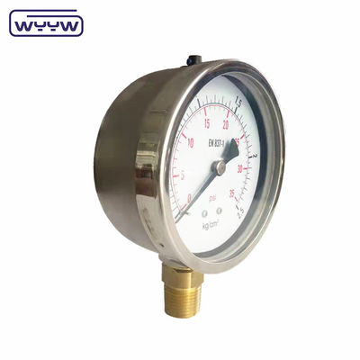 New product bayonet chromed case 1/2"bsp radial entry bar psi 4" glycerin filled pressure gauge manometer