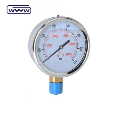 New product bayonet chromed case 1/2"bsp radial entry bar psi 4" glycerin filled pressure gauge manometer