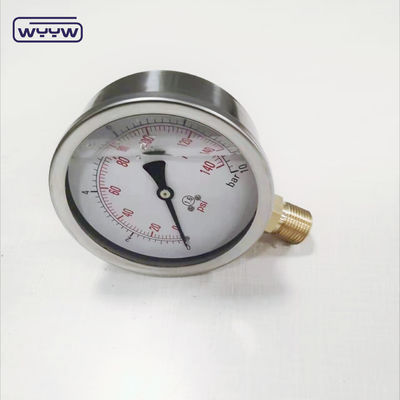Anti-Corrosion 0-16 Bar 6 Bar 10Bar Pressure Gauge Manometer With Glycerin