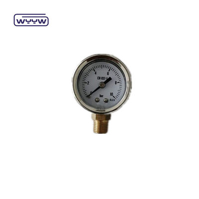 40mm Dial Ss304 Case Pointer Type Bourodon Tube  Vertical 0-10bar /psi  Oil Filled Pressure Gauge 1-1/2