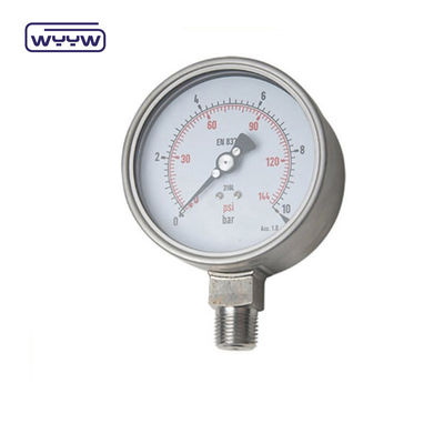 2.5&quot; ss case radial connection liquid filled pressure meter