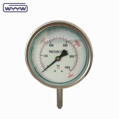 Dial Tire Hydraulic Manometer Pressure Gauge With Brass Internals And Stainless Steel Case Mpa Psi