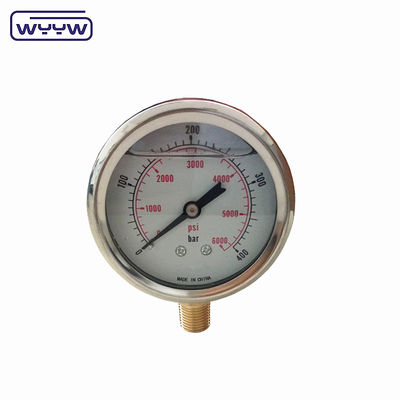 YN60 shock-proof radial bottom entry oil filled stainless steel 2.5