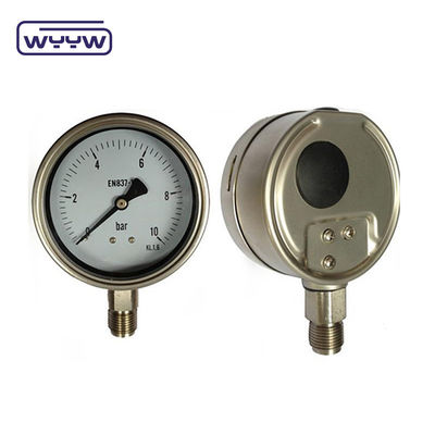 shock resistant back brass mount  pressure gauge customized range