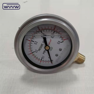 63mm 2.5&quot; Hydraulic Shockproof Stainless Steel Oil Filled Pressure Gauge