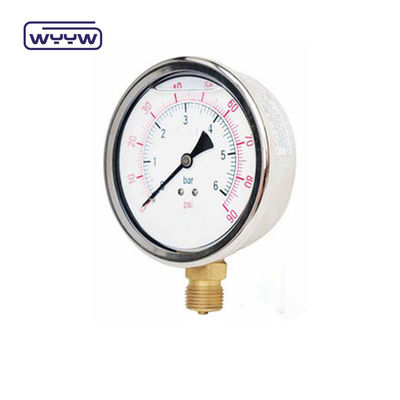 4&quot; G12/2&quot; bar psi hydraulic jack with pressure gauge