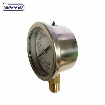 Glycerine Filled 2&quot; Pressure Gauge Manometer Bottom / Back And Panel Mounting