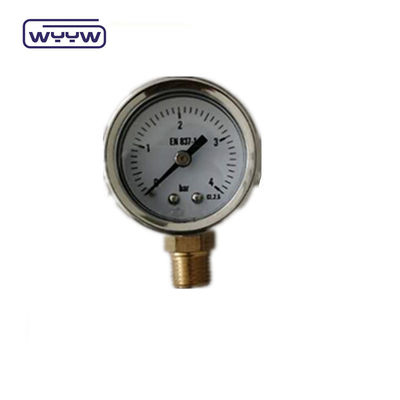 SS Case Gas Test Pressure Gauge 40mm Dial Size Back Mount