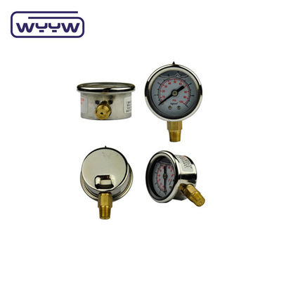 SS Case Gas Test Pressure Gauge 40mm Dial Size Back Mount